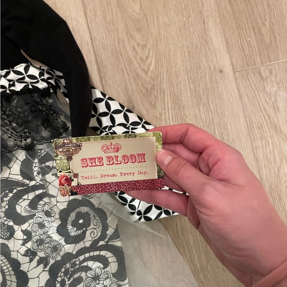 She Bloom toddler dress in black and white. NWT - Picture 4 of 6